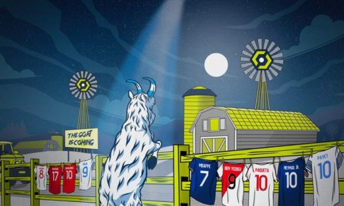 GOAT GRAPHIC FOR ANNOUNCING MESSI IN LIGUE 1